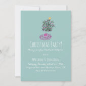 Weihnachts-Party Hand gezeichnet Weihnachtsbaum Do Einladung (Vorderseite)