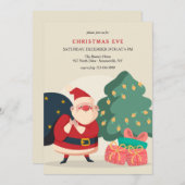 Weihnachts-Party Handgezeichnete Einladungen (Vorne/Hinten)