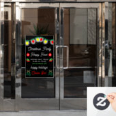 Weihnachts-Party Happy Hour Werbeaktion Fensteraufkleber (Büro Tür)