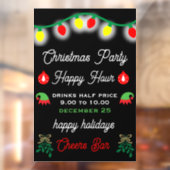 Weihnachts-Party Happy Hour Werbeaktion Fensteraufkleber (Blatt 2)