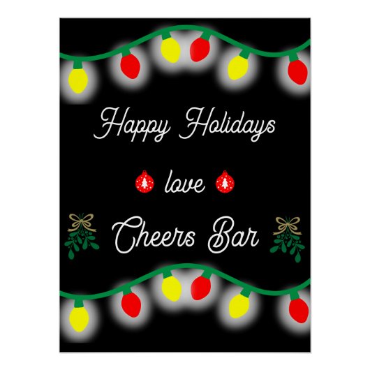 Weihnachts-Party Happy Hour Werbeaktion Poster (Vorderseite)