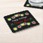 Weihnachts-Party Happy Hour Werbeaktion Untersetzer (angewinkelt)