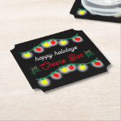 Weihnachts-Party Happy Hour Werbeaktion Untersetzer (angewinkelt)