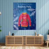 Weihnachts-Party hässlich Pullover rot-blauen Schn Wandteppich