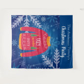 Weihnachts-Party hässlich Pullover rot-blauen Schn Wandteppich (Vorderseite (Horizontal))