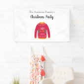 Weihnachts Party hässlich Pullover rot weiß Banner (Insitu)