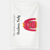 Weihnachts Party hässlich Pullover rot weiß Banner (Vertikal)