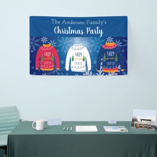 Weihnachts-Party hässlich Pullover Rotschnee Winte Banner (Messeveranstaltung)