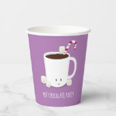 Weihnachts-Party Heiße Schokolade Lavender Heiße K Pappbecher (Rückseite)