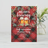 Weihnachts-Party Holiday Brauerei Einladung (Stehend Vorderseite)