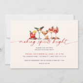 Weihnachts-Party Holiday Cocktail Einladung (Vorderseite)