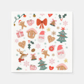 Weihnachts Party Holidays Kinderdusche Geburtstag Serviette (Vorderseite)
