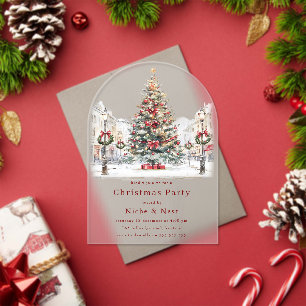 Weihnachts-Party im Festsaison Acryleinladungen