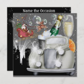 Weihnachts-Party im Stil - SRF Einladung (Vorne/Hinten)