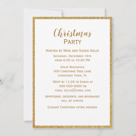 Weihnachts-Party in den 20er Jahren Flapper Holida Einladung (Rückseite)