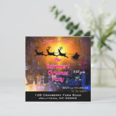 Weihnachts-Party in der Stadt Einladung (Stehend Vorderseite)