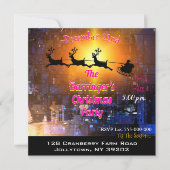 Weihnachts-Party in der Stadt Einladung (Vorderseite)