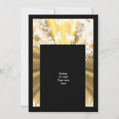 Weihnachts-Party in Gold und Schwarzwald Einladung (Rückseite)