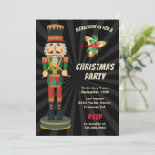 Weihnachts-Party in Rot und Grün Einladung (Stehend Vorderseite)