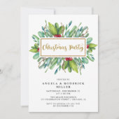 Weihnachts-Party in Rot und Grün Einladung (Vorderseite)