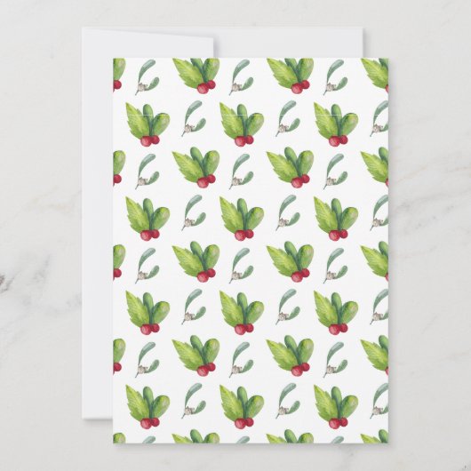 Weihnachts-Party in Rot und Grün Einladung (Rückseite)