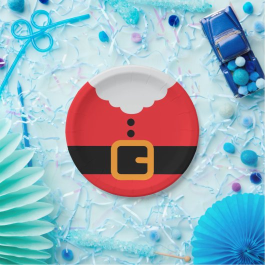 Weihnachts-Party in Rot und Weiß im Weihnachtsmann Pappteller (Party)