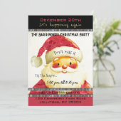 Weihnachts-Party ist unterwegs Einladung (Stehend Vorderseite)