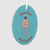 Weihnachts-Party Jellyfish Acrylschmuck Ornament (Vorderseite)