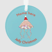 Weihnachts-Party Jellyfish Acrylschmuck Ornament (Rückseite)