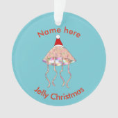 Weihnachts-Party Jellyfish Acrylschmuck Ornament (Vorderseite)