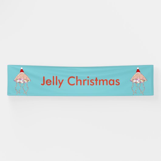Weihnachts Party Jellyfish Custom Banner (Horizontal)