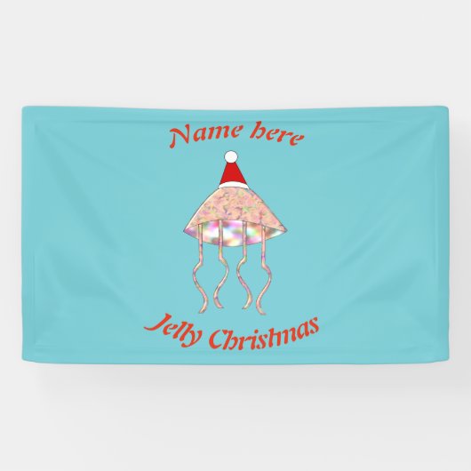 Weihnachts Party Jellyfish Custom Banner (Horizontal)