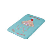 Weihnachts Party Jellyfish Custom Bath Mat Badematte (Schrägansicht)