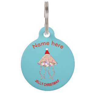 Weihnachts Party Jellyfish Custom Dog Tag Haustiermarke
