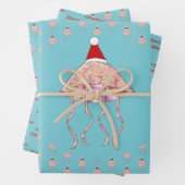 Weihnachts-Party Jellyfish Custom Geschenkpapier Set (Beispiel)
