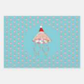 Weihnachts-Party Jellyfish Custom Geschenkpapier Set (Vorderseite)