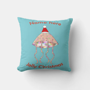 Weihnachts Party Jellyfish Custom Kissen
