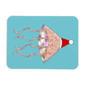 Weihnachts Party Jellyfish Custom Magnet (Horizontal)