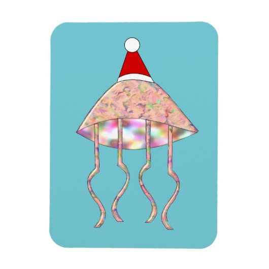 Weihnachts Party Jellyfish Custom Magnet (Vertikal)