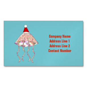 Weihnachts-Party Jellyfish Custom Magnetische Visitenkarte