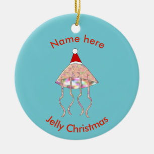Weihnachts Party Jellyfish Custom Ornament