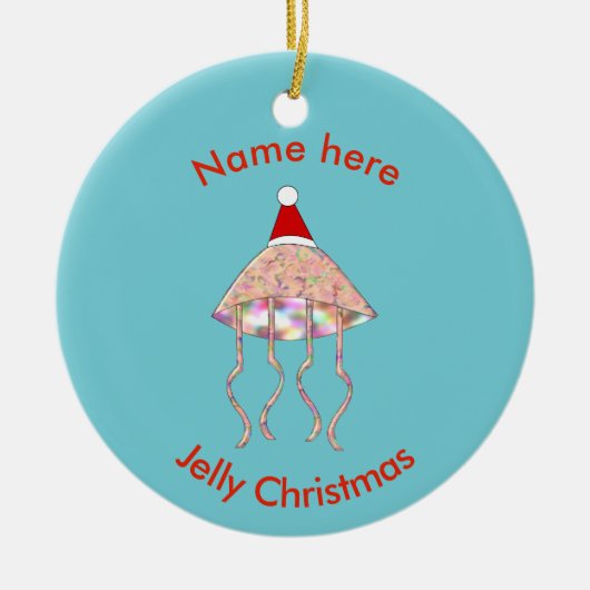 Weihnachts Party Jellyfish Custom Ornament (Vorne)