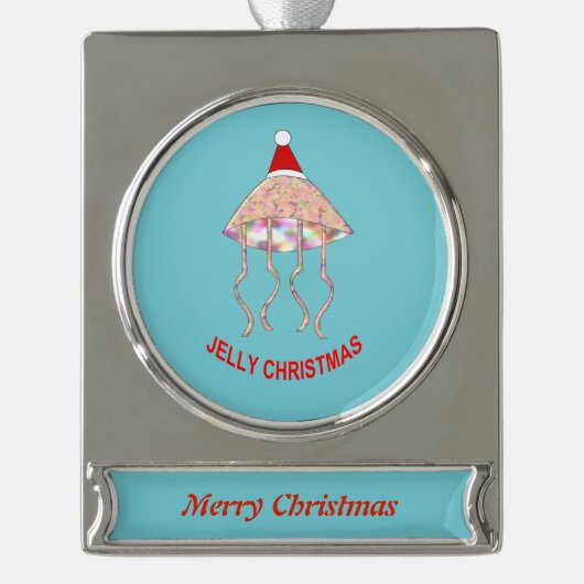 Weihnachts Party Jellyfish Custom Ornament (Vorderseite)