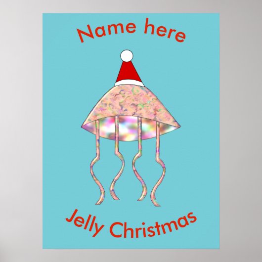 Weihnachts-Party Jellyfish Custom Poster (Vorne)