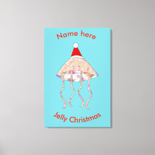 Weihnachts Party Jellyfish Custom Print Leinwanddruck