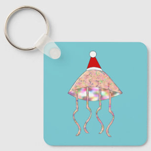 Weihnachts-Party Jellyfish Custom Schlüsselanhänger