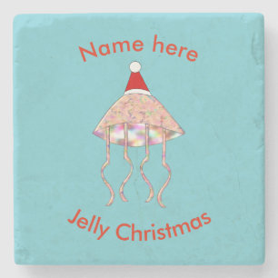Weihnachts-Party Jellyfish Custom Stone Untersetze Steinuntersetzer