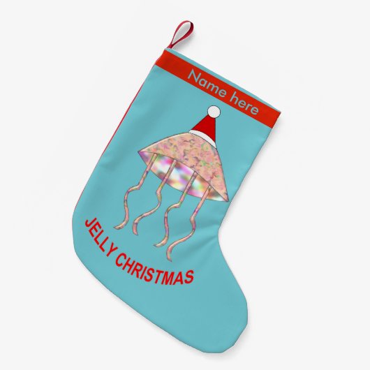 Weihnachts Party Jellyfish Custom Strumpf Kleiner Weihnachtsstrumpf (Vorderansicht (hängend))