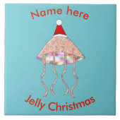Weihnachts Party Jellyfish Custom Tile Fliese (Vorderseite)