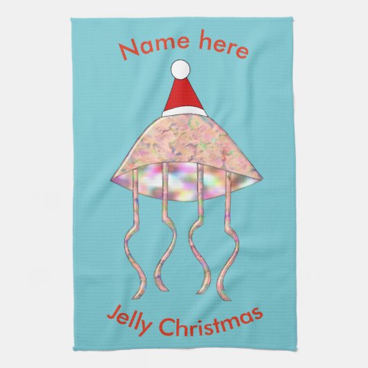 Weihnachts-Party Jellyfish Handtuch (Vertikal)